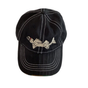 Fish Fossil Skeleton Cap Hat Unisex Adjustable Color Black Baseball Cap